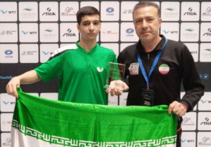 نابغه تنیس روی میز پرچم ایران را در نروژ بالا برد