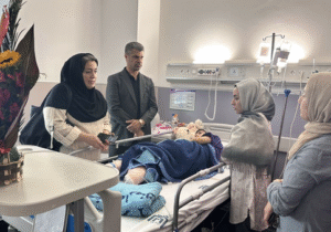 عیادت ساعی از دختر تکواندوکار مجروح حمله اسرائیل