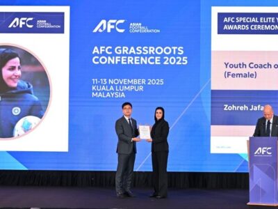 زهره جعفری برترین مربی زن جوان سال آسیا شد