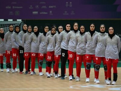 برد پرگل دختران هندبالیست ایران برابر مالدیو