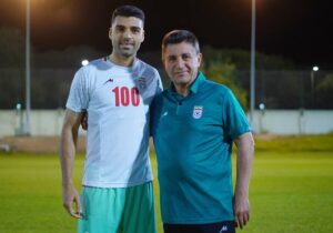 تونل افتخار برای مهدی طارمی در تمرین تیم‌ملی