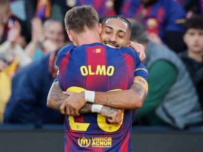 صدرنشینی بارسلونا با درخشش اولمو