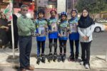 برگزاری مراسم چهلمین روز درگذشت شکوفه‌های آسمانیِ میناب توسط اسکیت بازان